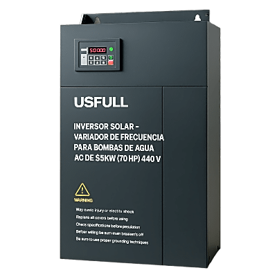Inversor Solar - Variador de Frecuencia para Bombas de Agua AC de 55KW (70 HP) 440V: Potencia y Eficiencia para Aplicaciones Exigentes