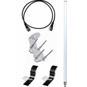 Antena LoRa Exterior Omnidireccional / 5.5 dBi / Frecuencia 860-930 MHz / IP67 / Resistencia al Viento 200 km/h / Kit de Montaje en Poste