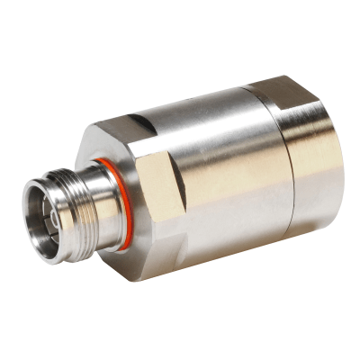 Conector Clase D / Interfaz 4.3-10 hembra / Cables AVA5-50 y AVA5-50FX / 7/8" / 0-5000 MHz / 3.0 kW @ 900 MHz