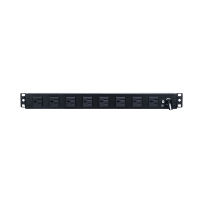 PDU de Montaje en Rack / 10 Salidas NEMA 5-15R / 15 A / 120 Vca / 1UR / 19 in / Protección Contra Sobretensiones