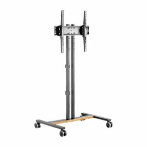 Soporte Móvil para Pantalla | Compatibilidad VESA 200x200 hasta  600x400 / Ruedas con Frenos / Ajuste de Altura y Ángulo / Soporte para TV de hasta 55 Pulgadas / Capacidad de Peso 35 kg