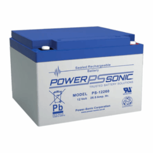 Batería de Respaldo AGM/VRLA / 12V / 26Ah / Terminales M5 / Vida Útil 5 Años / UL Reconocida
