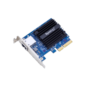 Adaptador de Ethernet E10G18-T1 | 10 Gbps | Compatible con PCIe 3.0 y 2.0 | Autonegociación 4 u 8 Canales | Perfil Bajo y Altura Completa | Compatibilidad con Synology DSM 6.1.7 o Posterior | Certificaciones FCC, CE, BSMI | Garantía de 5 A&a