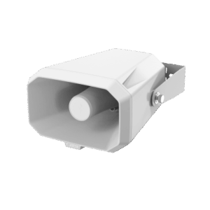 Altavoz IP Tipo Corneta / 10W / PoE+ / E/S de Alarma / Para integración con sistema Hanwha / IP66 / SIP, IPv4, HTTP, DNS, NTP, TCP, UDP, ARP.