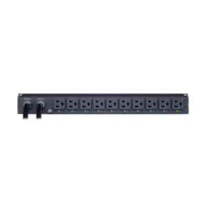 PDU ATS (Fuente Redundante Auto-transferible) Monitoreable, Para Distribución de Energía, 2 Entradas 120 Vca NEMA5-15P, Con 10 Salidas NEMA 5-15R, Horizontal 19in, 1UR