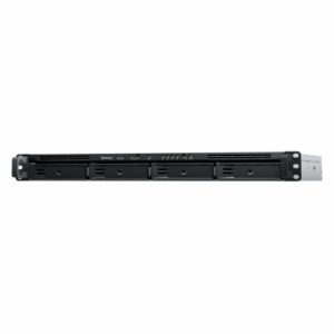 NAS Rack 1U / 4 Bahías SATA / Expansible a 8 Bahías / AMD Ryzen V1500B Quad-Core 2.2 GHz / DDR4 ECC 32 GB / 4x 1GbE / PCIe 3.0 / SSD NVMe / 2,100/1,000 Mbps Lectura/Escritura