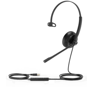 Diadema Alámbrica UH34 Mono de Yealink USB Compatible con Teléfonos IP y Computadoras.