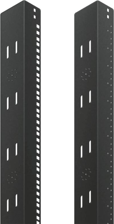 Ángulo de Rack / 19 pulgadas / Ajuste 2000 mm (6.56 ft) / Acero 2.66 mm / Negro