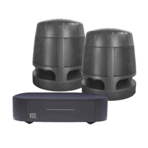 KIT Amplificador VSSL A1X | 2 Bocinas Acoustiscape TruAudio Modelo AS360 |  IP66