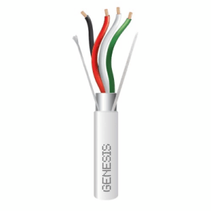 Bobina de Cable / 4 Conductores / 22 AWG / Blindado / Plenum / 305 m (1000 pies) / Blanco