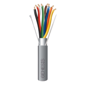 Bobina de 305 m (1000 pies) / Cable de Cobre / 8 x 22 AWG / Riser CMR-CL3R / Blindado / Gris / Control de Acceso / Alarmas / Automatización / Interfonos
