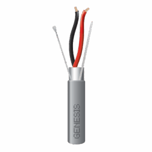 Cable para Alarma / 2x18 AWG / Blindado / Riser / 152 m (500 ft) / Gris