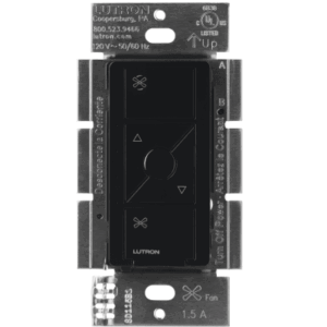 Control de velocidad para ventilador de techo / Inalámbrico / 120 V / 1.5 A / 4 velocidades + apagado / Caseta Wireless / Negro