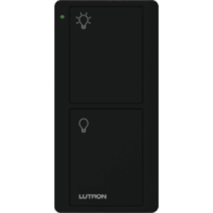 Control remoto PICO 2 botones encender/apagar, color negro, complemente con un switch on/off, Caseta, RA2, RadioRa2