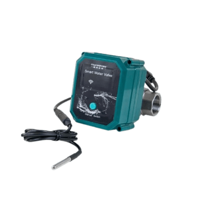 Válvula Inteligente / Control de Caudal 0-100% / Wi-Fi 2.4 GHz y Bluetooth / Sensor de Temperatura / IP67 / Alimentación USB DC 5V / DN20 (3/4'')