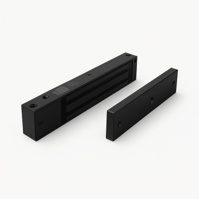 Chapa Magnética Electromagnética / 280 kg (600 lbs) / LED Ultra-Brillante / Voltaje Dual 12/24 VCC / Sensor de Estado / Libre de Magnetismo Residual