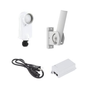 Kit de radio C5X, rango de frecuencia extendida (4.9 a 6.4 GHz), incluye inyector POE, cable de alimentación y montaje universal para tubo o poste
