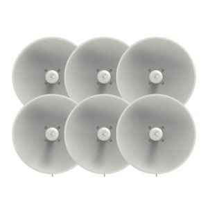 Paquete de 6 ePMP Force 300-25L para zonas con alta interferencia, hasta 400+ Mbps, 4910 - 6200 MHz, 802.11 AC Wave2, Antena de 25 dBi, baja latencia