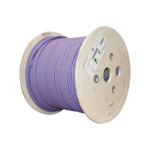 Bobina de Cable Blindado S/FTP de 4 Pares, Cat7A, Inmune a Ruido e Interferencias, LS0H (Bajo Humo, Cero Halógenos), Color Violeta, 305 Metros (1000 Pies)