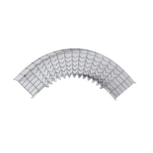 Curva Pre-Fabricada Horizontal de 90° / 66 mm Peralte / 400 mm Ancho / 2.6 x 1.3 pies / Acabado Electrozincado
