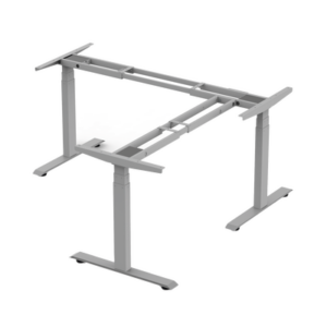 Base de Escritorio Motorizado Tipo L (3 Columnas) / Altura Ajustable 60-125cm (1.97-4.10ft) / Carga 150Kg / 4 Presets / Elevación 38mm/s / Color Gris