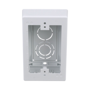 Caja de Pared Superficial, Uso Universal con Placas de Pared, con Cinta Adhesiva, Color Blanco