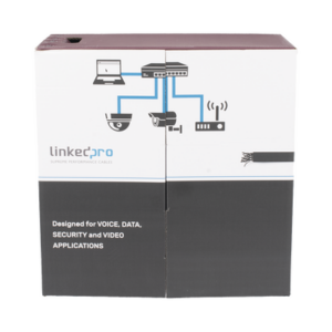 Bobina de Cable UTP 305 Metros (1000 Pies), Cat5e con Doble Forro, para Exterior, Climas Extremos, Color Negro