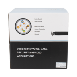 Bobina de Cable UTP 305 Metros (1000 Pies), Cat6 con Doble Forro, para Exterior, Climas Extremos, Color Negro