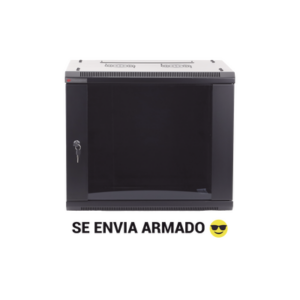 Gabinete de Pared / 6UR / 19in / 450mm Profundidad / 60kg Carga / Acero Negro