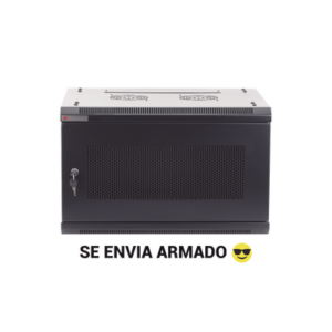 Gabinete de Pared / 9UR / 19in / Cristal Templado / 450mm Profundidad / 60kg Carga / 1.65 x 1.97 x 1.48 pies