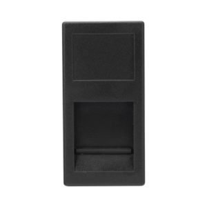 Medio Módulo Color Negro con 1 Espacio para Jack Keystone con Guardapolvo para las Cajas de Escritorio Ofiblock y Teleblock / (K76/14)