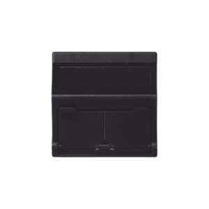 (KB80MD64/14) Placa Voz y Datos Inclinada con Guardapolvo y Adaptador Doble para RJ45 Keystone Color Negro