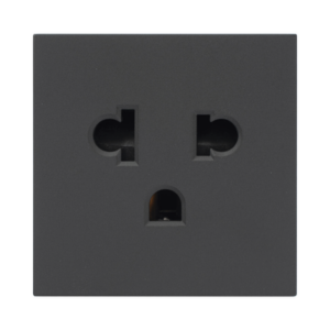 Módulo para Tomacorriente Euroamericano / Color Grafito / 45x45 mm (1.77 x 1.77 Pulgadas) / Compatible con Torres y Cajas para Escritorio de la Marca Simon