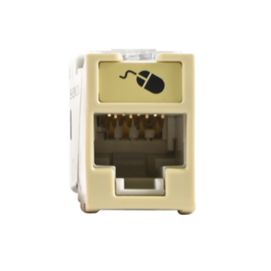 Jack Ultramax Cat5e, UTP, Montaje Híbrido en Placa de Pared (Plano y Angulado), Color Marfil, Punch Down