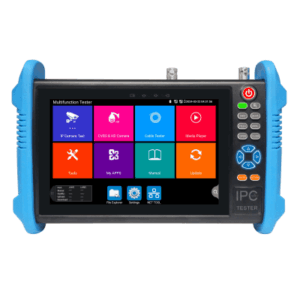 Tester de Video Profesional | Pantalla 7"|  Prueba IP/HD/Analógicas | TVI/CVI/AHD/CVBS | IP ONVIF | 4K/8K | H.264/H.265 | HDMI | PTZ | Scanner IP | TDR | Salidas 12V/24V/PoE | Activación Simultanea.