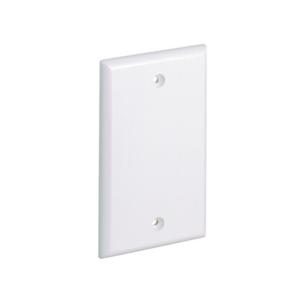 Placa de Pared Ciega / ABS / 69.8 x 114.4 mm / 2.75 x 4.5 in / Blanco Mate / Montaje Vertical