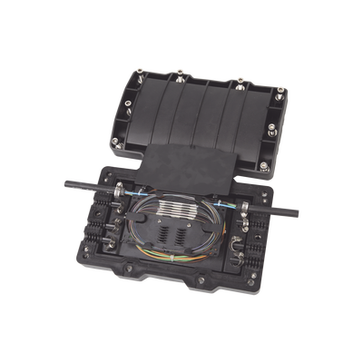 Caja de Distribución de Fibra Óptica Horizontal / 48 Empalmes / IP68 / 0.92 x 0.59 x 0.28 ft