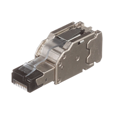Plug RJ45 Blindado / Terminación en Campo / Cat5e/Cat6/Cat6A / 22-26 AWG / -40 a 85°C / Color Plata