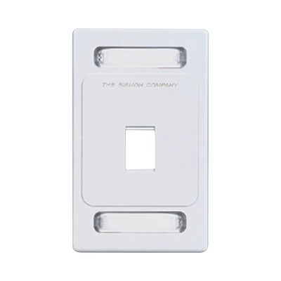 Placa de Pared Keystone / 1 Salida / 6 Puertos MAX / Instalación Frontal o Trasera / Color Blanco