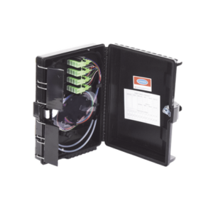 Caja de Empalme para Fibra Óptica / 24 Fusiones / 16 Puertos Drop FTTx / IP65 / Splitter 1x16 SC/APC / -40°C a +85°C