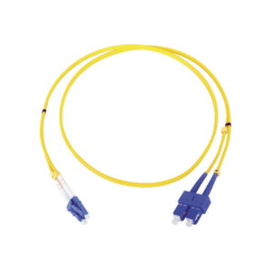 Jumper de Fibra Óptica / Monomodo 9/125 / LC/SC Duplex / 1 Metro (3.28 Pies) / ITU-T G.652.D