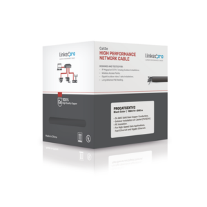 Bobina de cable de 305 m, Cat5e , FTP, blindado, para intemperie, color negro, UL, para aplicaciones en video vigilancia, redes de datos (Carrete Easy Pull)