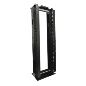 Rack de Aluminio / 45U / 7 ft (2.1 m) x 19 in / Gestión 190 Cables Cat6 / Organizadores Verticales con Puertas / Diseño Apilable