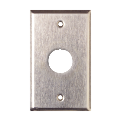 Placa de Pared Reforzada / Acero Inoxidable / 1 Puerto / IP44 / Industrial
