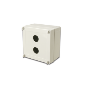 Caja de Conexión Industrial / IP66/IP67 NEMA 4X / 2 Puertos Cobre o Fibra / 129.5 x 129.5 x 81.1 mm / 5.1 x 5.1 x 3.2 in