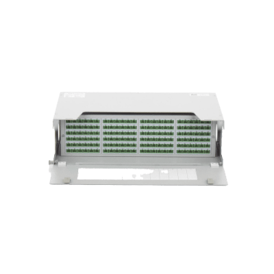 Distribuidor de Fibra Óptica / 144 Empalmes / 144 Acopladores SC/APC / 144 Pigtails SC/APC / 19" / 5 UR / 260 mm (10.2") Profundidad