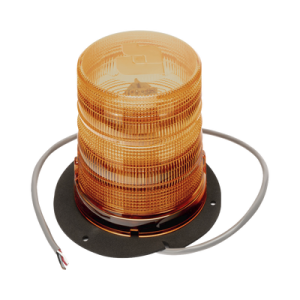 Estrobo LED / Ámbar / Montaje Permanente / 12-24 VCC / 360° Visibilidad / 16.8 x 14 cm / Doble Flasheo