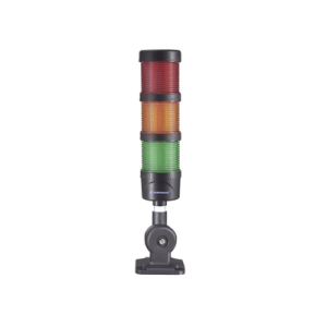 Torre LED Indicadora de Estado / 3 Niveles Rojo-Ámbar-Verde / Buzzer 85 dB / 110-240 VCA / IP53 / Montaje Ajustable 60 mm