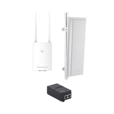 Kit de Punto de Acceso WiFi / Cobertura Sectorial 90° / Dual Band 2.4-2.5 GHz y 5.1-6.5 GHz / 1.27 Gbps / Alcance 120 m (394 ft)
