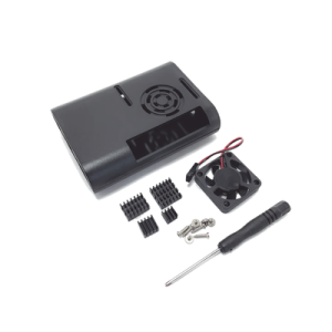 Kit Gabinete para Raspberry Pi 4 / Plástico ABS / Ventilador 30.4 mm / 3 Disipadores Aluminio / Herramientas Incluidas